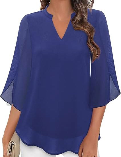 Celeste | Chic Layered Blouse Blue
