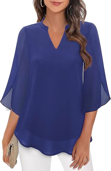 Celeste | Chic Layered Blouse Blue