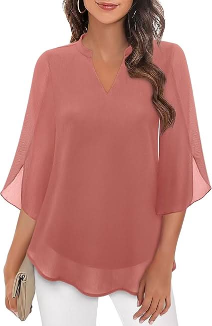 Celeste | Chic Layered Blouse Pink
