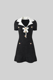 Catalina | Black Short Sleeve Embellished Mini Dress Dresses