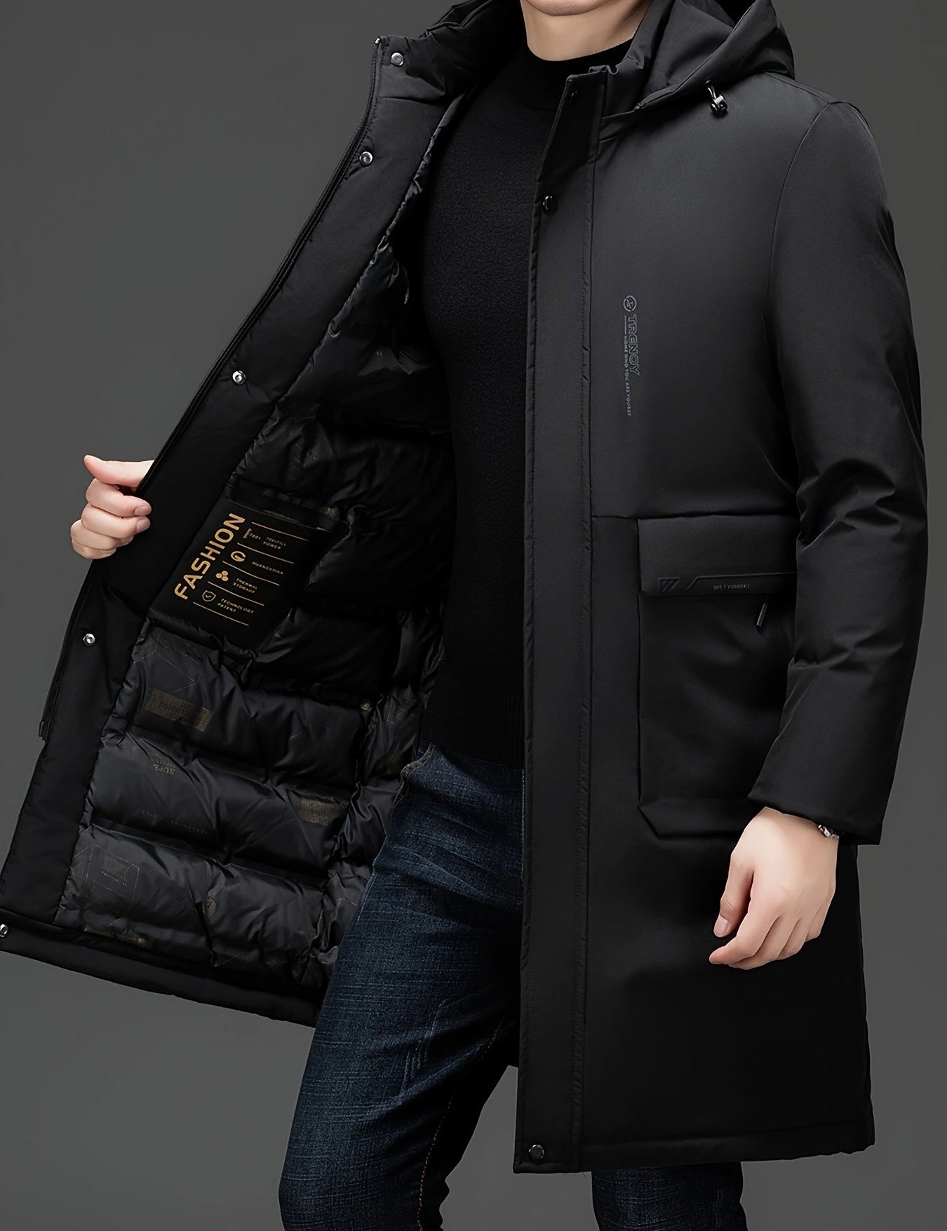 Hooded Elegant Coat Jacket