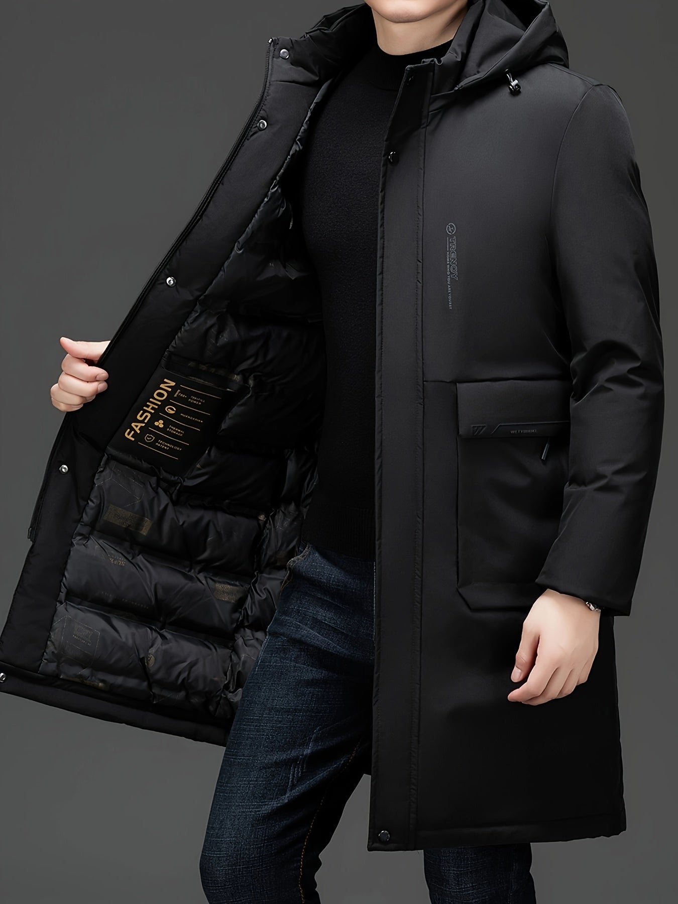 Hooded Elegant Coat Jacket