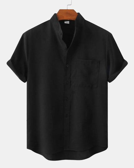 Solaro Short Sleeve Summer Shirt Black Shirts