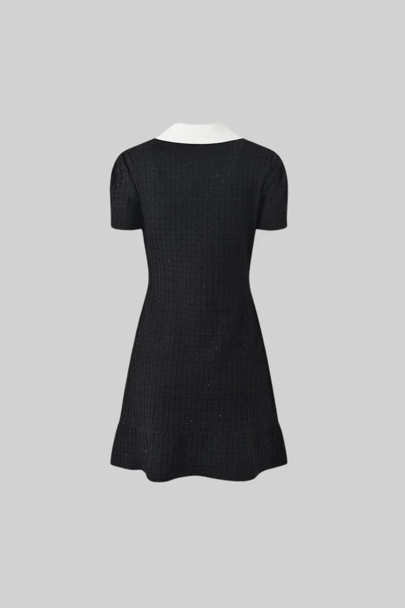 Catalina | Black Short Sleeve Embellished Mini Dress Dresses