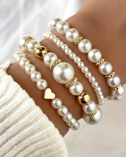 Flari Pearl ribbon pack of 4 - fits all wrists Jewellery