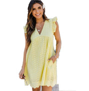 Lace Dresses With Pocket Yellow Dresses