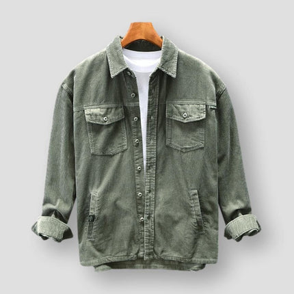 James | Cord shirt Green Shirts