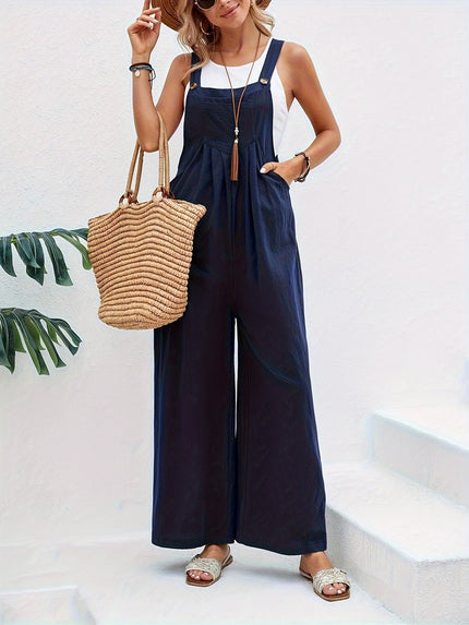 Olive | Sleeveless Jumpsuit Navy blue Jumpsuits