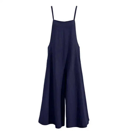 The Breezy Linen Jumpsuit Dark Blue