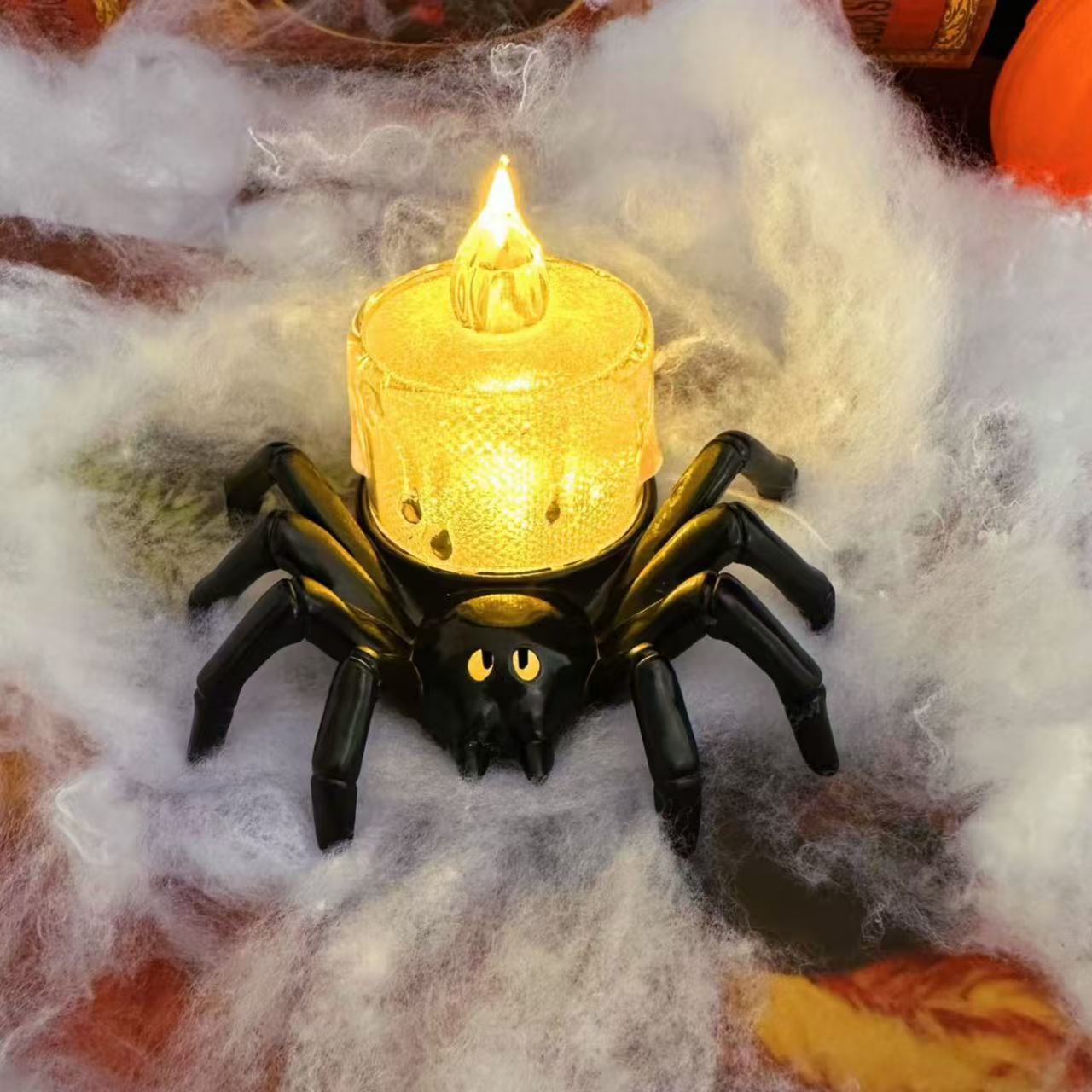 Halloween Spider Candle Night Light Transparent Tearful Candle Halloween Decorations