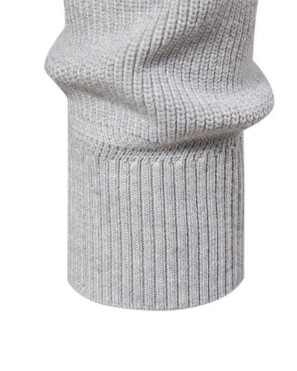 Men’s Zipper Stand Collar Knitted Sweater Men - Main - Winter