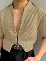 RIVET TEXTURED JACKET Khaki