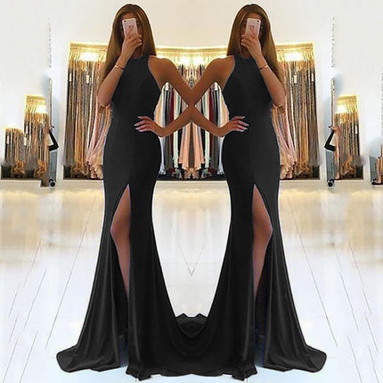 Elegant Long Evening Dress for Women – Formal Maxi Gown with Long Sleeves Green Dresses