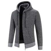 Micky | Zipper Sweater With Hood Grey