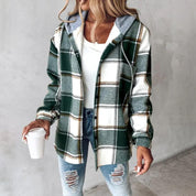 Saran | Comfy Print Hoodie Green
