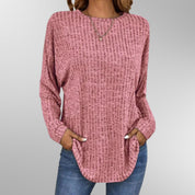 Isabelle Elegant Top - Chic Lightweight Blouse Pink Sweaters