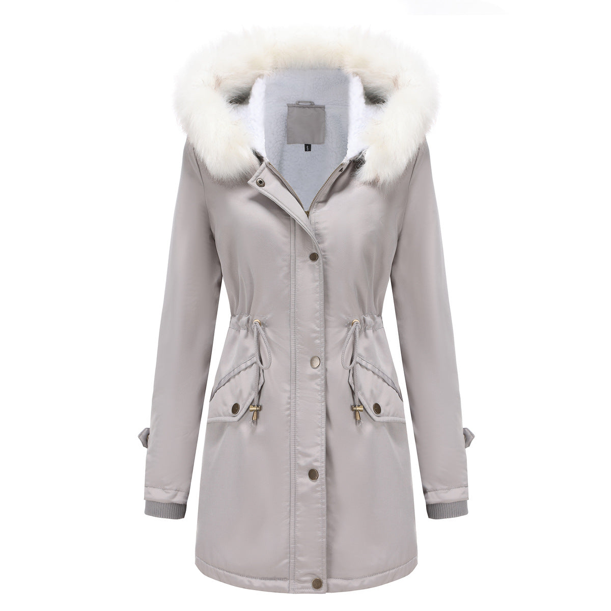 Women's Premium Winter Parka Coat Grey Winter Parka Coat