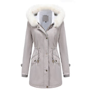 Women's Premium Winter Parka Coat Grey Winter Parka Coat