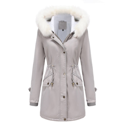 Women's Premium Winter Parka Coat Grey Winter Parka Coat