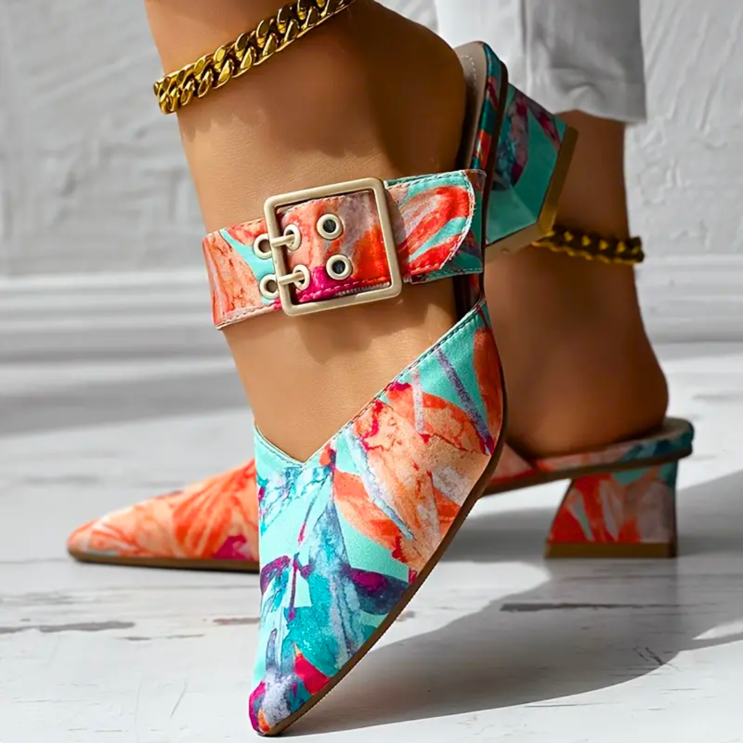 Vibrant Women's High Heels Orange Shoes