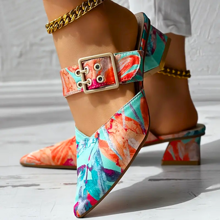 Vibrant Women's High Heels Orange Shoes