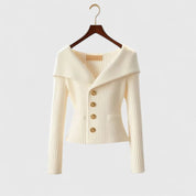 Elegant Colorful Knit Cardigan White Cardigan