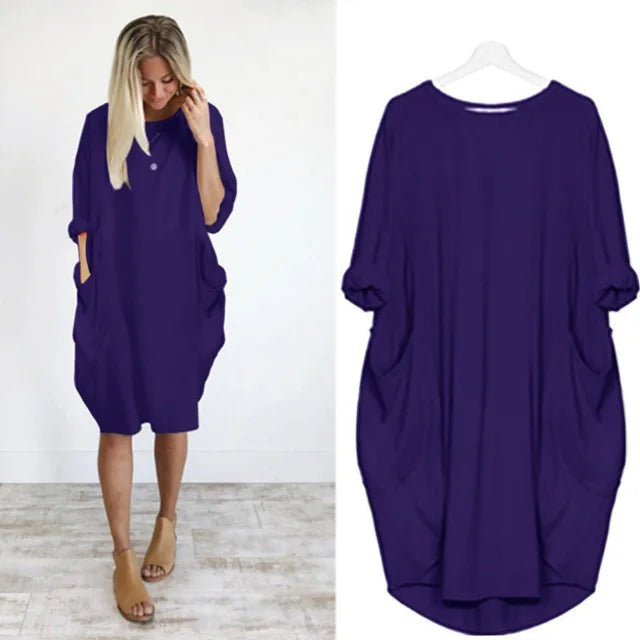 Luna - Comfortable and cute dress Navy blue Dress