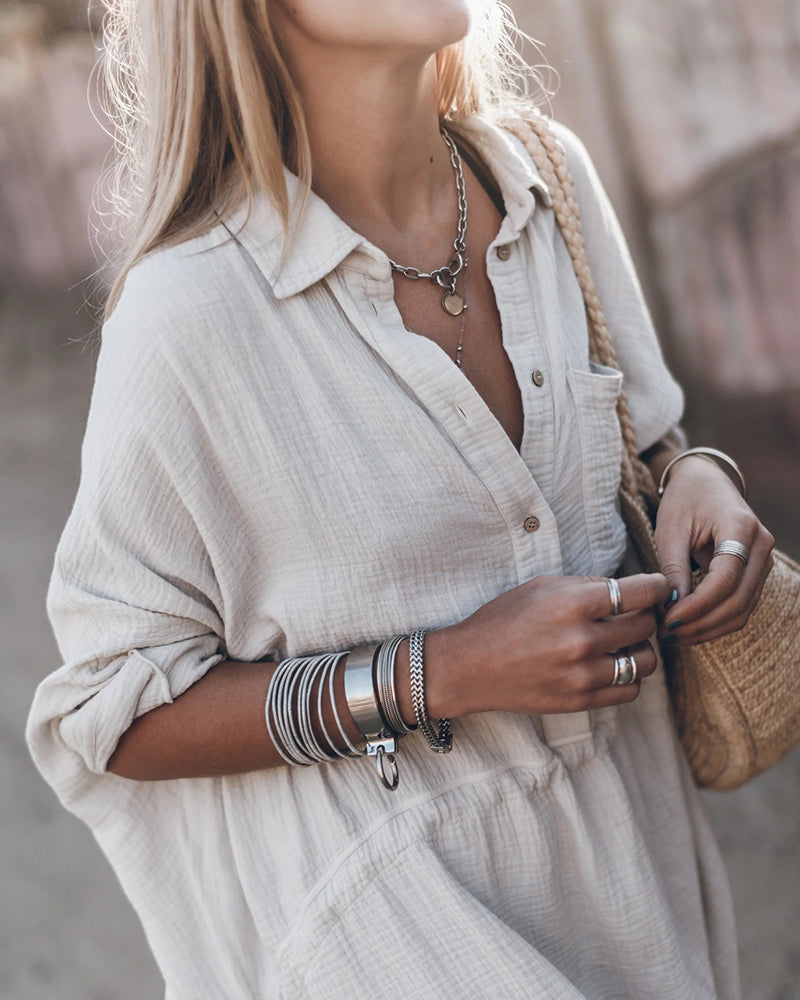Dalia | Chic shirt dress in cotton blend Dresses
