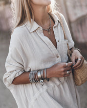 Dalia | Chic shirt dress in cotton blend Dresses