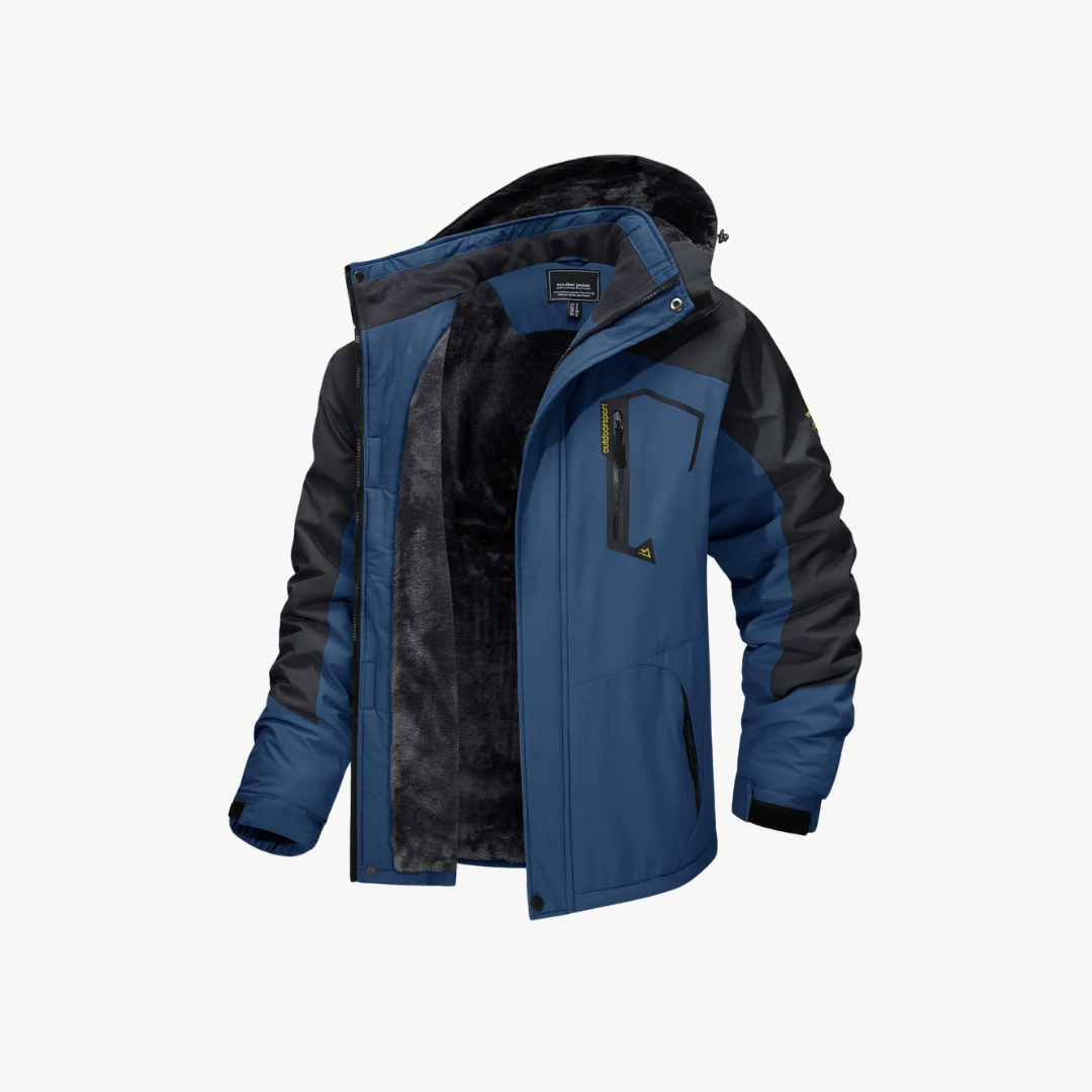Warm Waterproof Winter Jacket Denim Blue Jacket