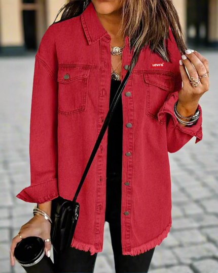 Levi's - Classic Lightweight Denim Jacket Red Women Jacket