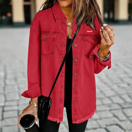 Levi's - Classic Lightweight Denim Jacket Red Women Jacket