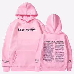 100 Reasons To Stay Alive Hoodie Pink