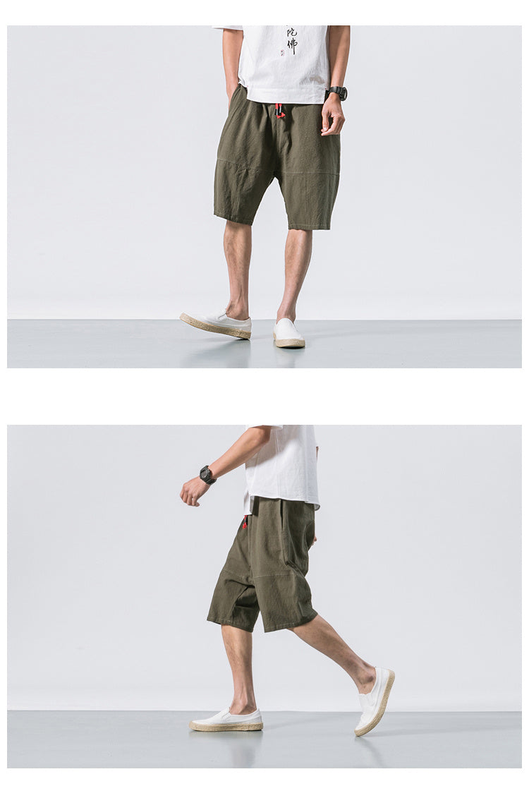 Kyoto Drift Linen Shorts Men Shorts