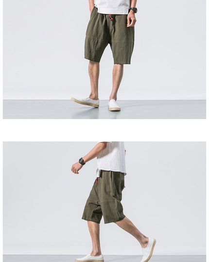 Kyoto Drift Linen Shorts Men Shorts