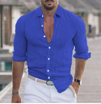 Men's Long Sleeve Solid Color Casual Shirt Shirts