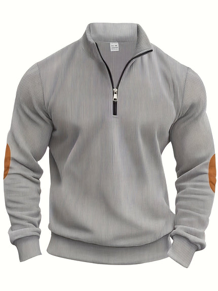 Men's Classic Quarter-Zip Sweater Grey Sweater