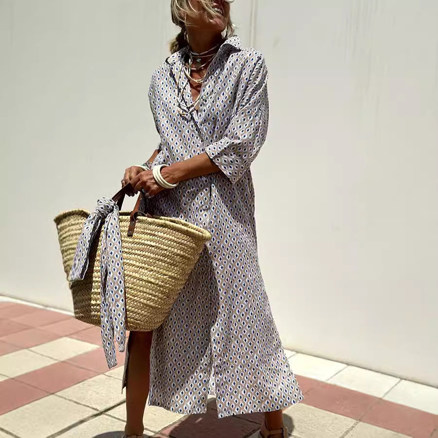 Striped Shirt Dress With Belt Dresses