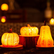 Spooky Resin Pumpkin Candle Lamp Halloween Decorations