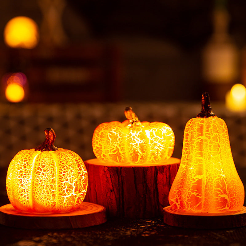 Spooky Resin Pumpkin Candle Lamp Halloween Decorations