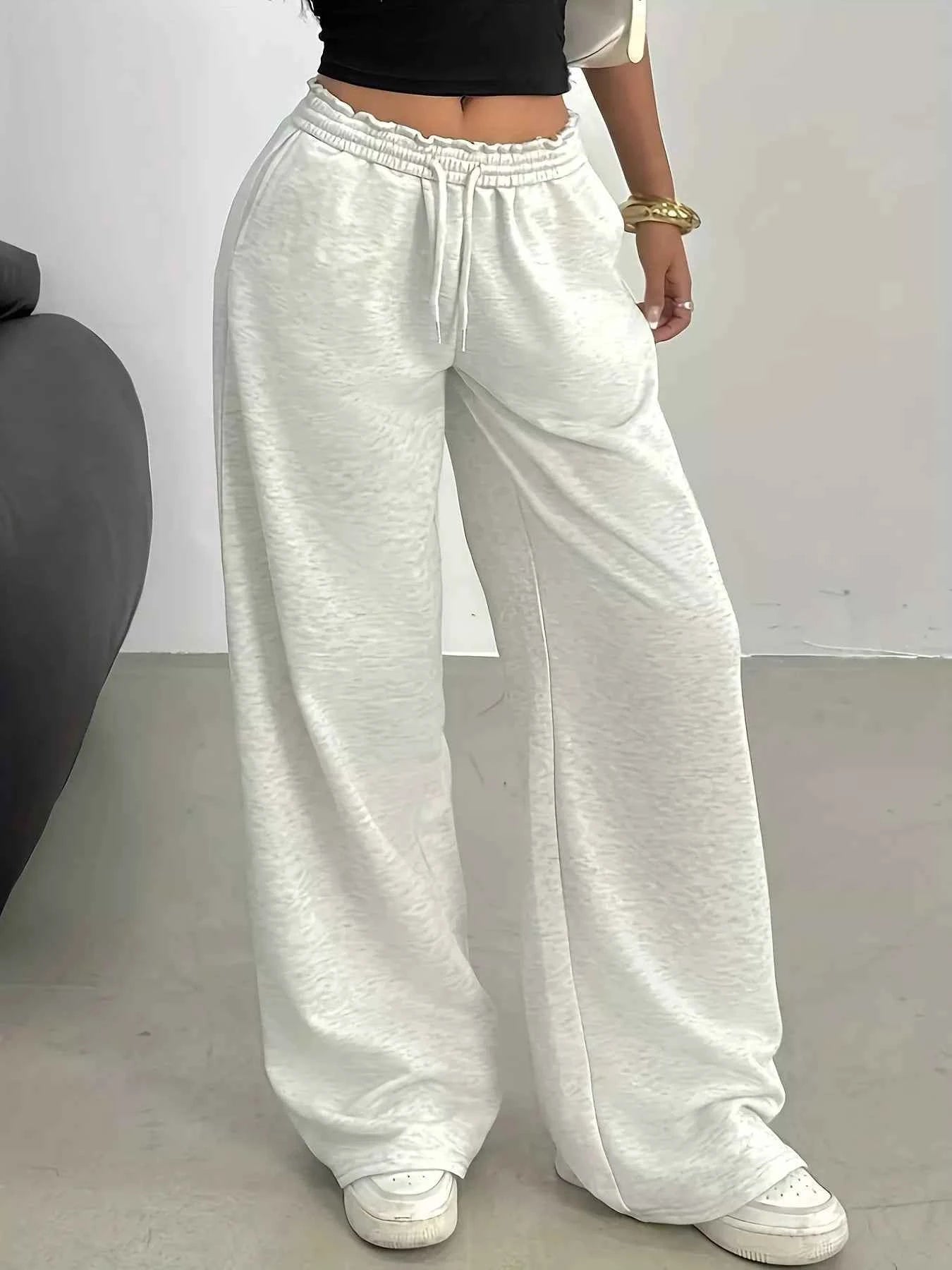 Wide Leg Drawstring Sweatpants