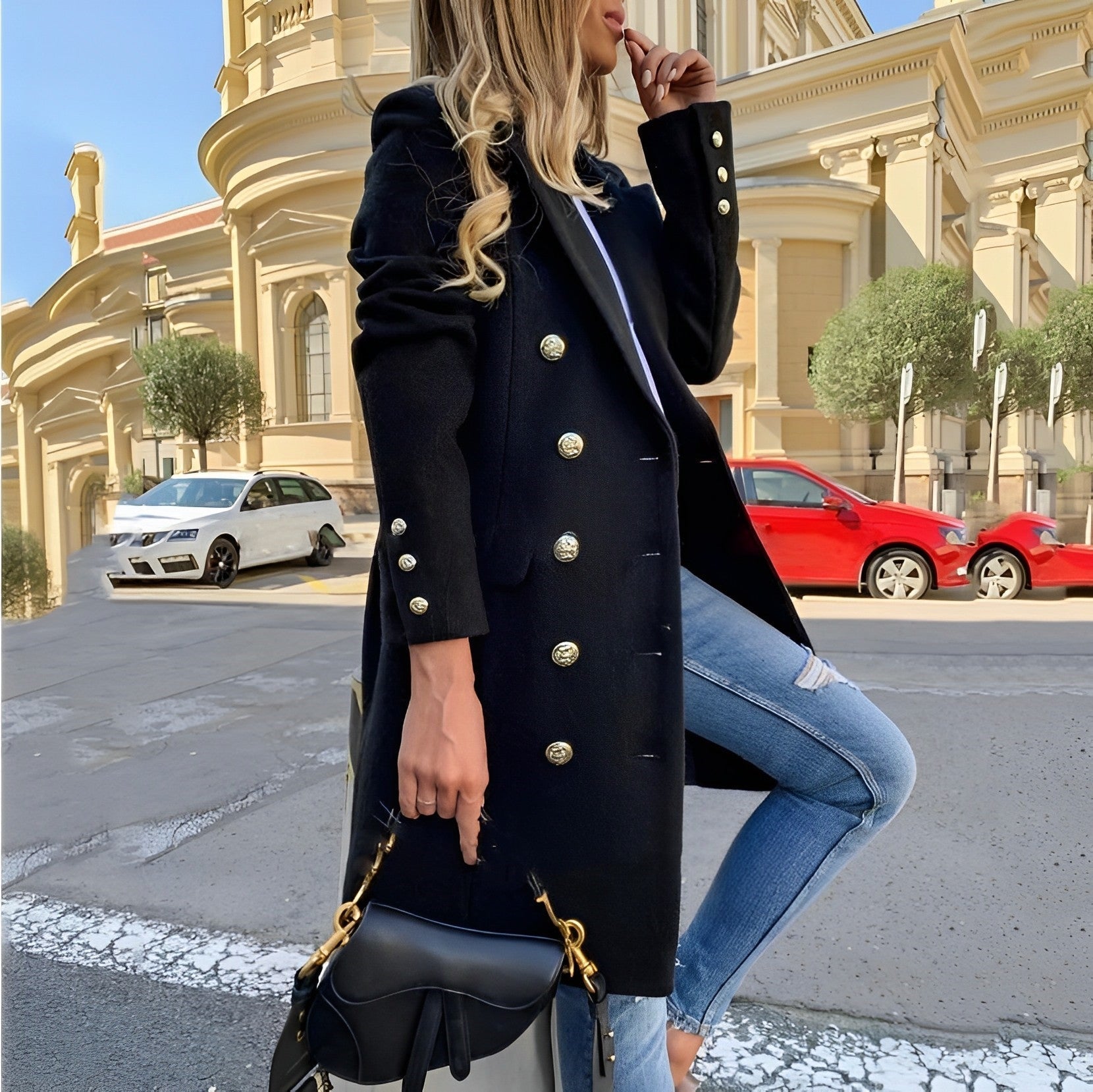 Women's Classic Long Trench Coat Long Trench Coat