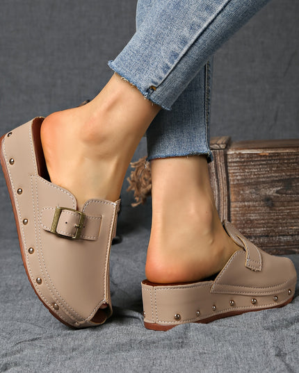 Women's Non-Slip Platform Sandals Beige Sandals