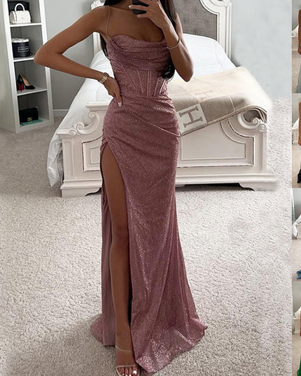 Sexy Split Suspender Dress Dresses