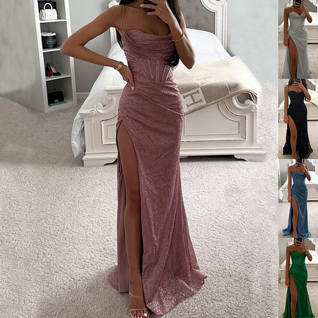 Sexy Split Suspender Dress Dresses