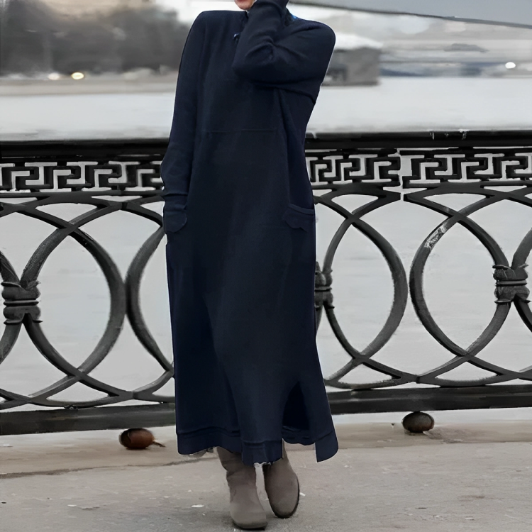 Ediva | Stylish Autumn Dress Dark S Dresses