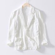 Mabry | Cotton Blazer White Men Blazer