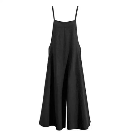 The Breezy Linen Jumpsuit Black