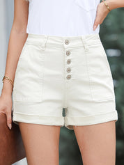 Lila Vintage Denim Stretch Shorts