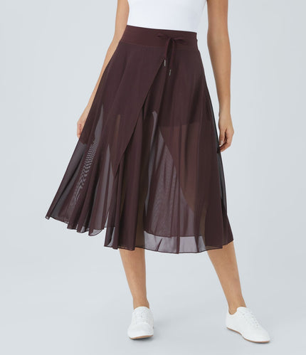Livan | High Waisted 2-in-1 Skirt Brown Skirts - woman - mid